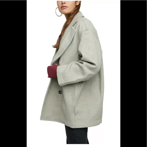 Free People Hannah Slouchy Double Breasted Blazer in Oregano - Picture 8 of 9